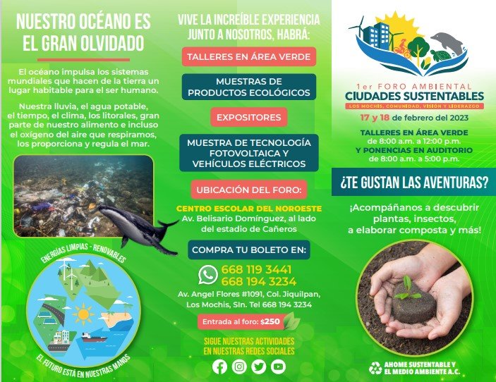 Asiste al “Foro Ambiental, Ciudades Sustentables” en los Mochis, Sinaloa