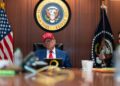 Presidente Donald J. Trump en la sala de situación