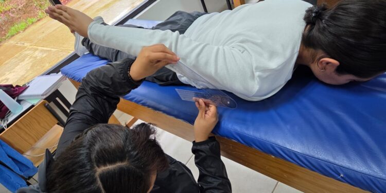Estudiantes de Terapia Física de UTSH realizan práctica de movilidad articular