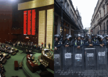 Ante toma de protesta del Poder judicial, blindan el Senado.