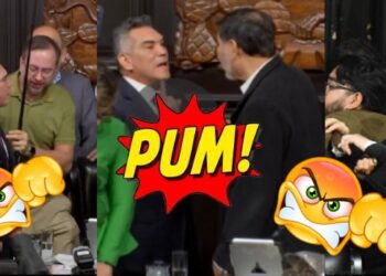 ¡Par de broncudos! Se agarran a golpes Alito y Noroña