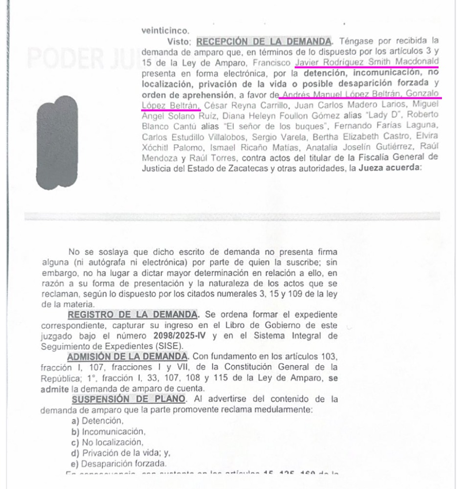 Hijos de AMLO obtienen SUSPENSIÓN contra cualquier CAPTURA
