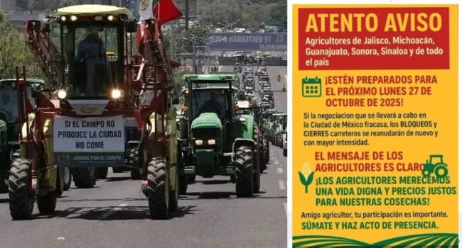 Con paro nacional, campesinos demandan incremento al precio de sus productos