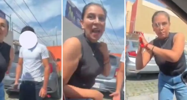 ¡Intolerancia vial! Familia agrede a automovilista y le grita muévete animal