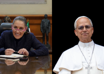 Sheinbaum dialoga con el papa León XIV en el día de la Virgen de Guadalupe.