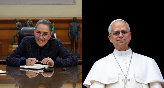 Sheinbaum dialoga con el papa León XIV en el día de la Virgen de Guadalupe.