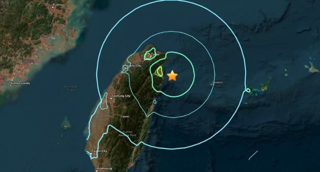 Terremoto de Magnitud 6.6 Sacude Taiwán, reporta USGS.