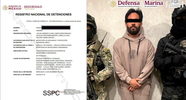 Arrestan a Edgar «N» alias el «Limones»; Pedro Haces niega nexos con la Catem