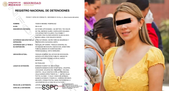 Detienen a Yesenia “N”, secretaria particular de Carlos Manzo y Grecia Quiroz.