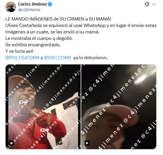 Quiere presumir su crimen, pero, manda por error el video a su mamá