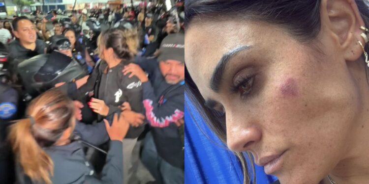 Alcaldesa de Cuauhtémoc denuncia agresión durante retiro de comerciantes.