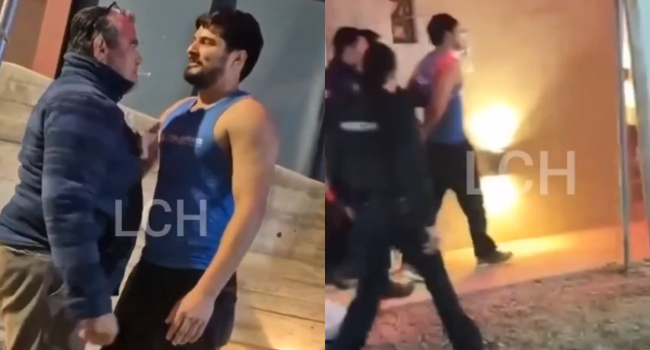 Arrestan a hijo de alcaldesa morenista de San Quintín por agredir manifestantes.