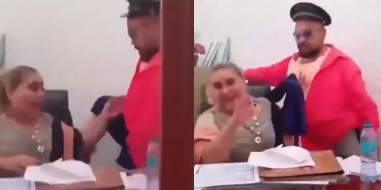 ¡Escándalo! En oficinas, regidora de SLP recibe baile exótico en su cumpleaños (VIDEO)
