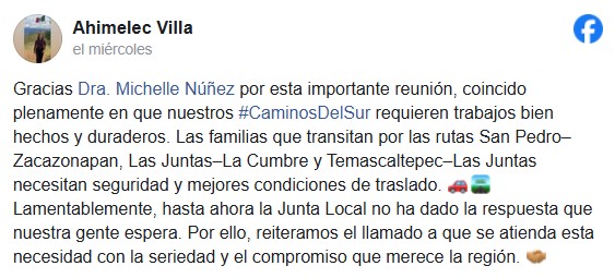 Alcaldes del sur mexiquense denuncian atraso en obras de caminos desde 2022