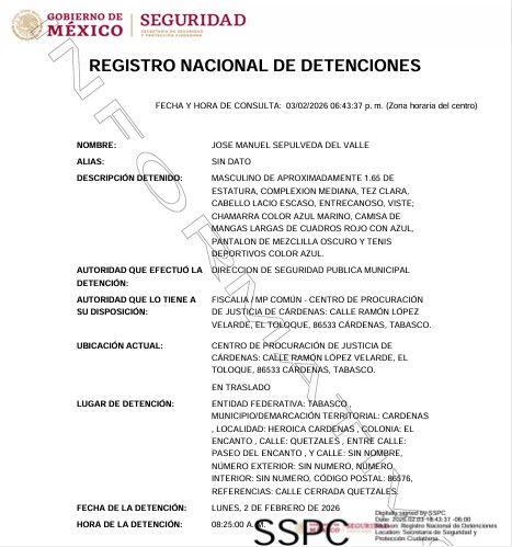 Por violencia de género, detienen a exdiputado de Tabasco