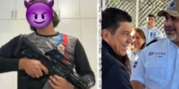 ¡Escándalo! Hijo de mando policial en Oaxaca presume armas y lujos
