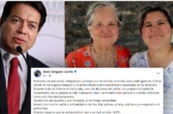 Mario Delgado, titular de SEP, confirma que su tía y prima fueron brutalmente asesinadas en Colima