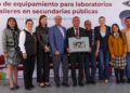 Natividad Castrejón entrega equipamiento a secundarias y laboratorios de ciencias