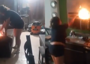 Una discusión en pareja termina en el incendio de su casa (VIDEO)