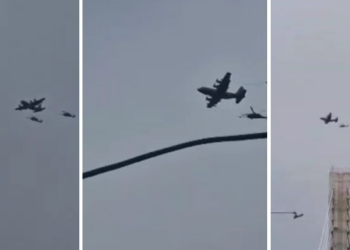 Avión de combate de EU habría sido abatido por Irán.