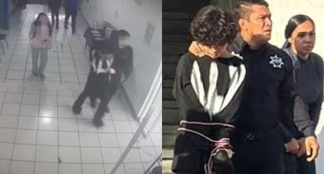 Alumnos sometieron al atacante en preparatoria de Lázaro Cárdenas (VIDEO)