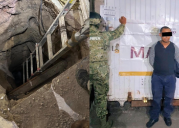 Inhabilitan túnel clandestino hacia Estados Unidos, en Nogales, Sonora.