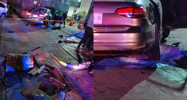 Conductor atropella a familiares afuera del Hospital IMSS 200, hay 4 fallecidos.