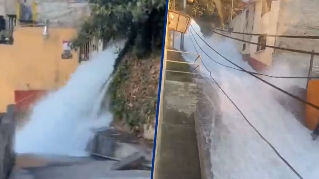 Cascada por megafuga en Álvaro Obregón, CDMX, afecta a 9 viviendas