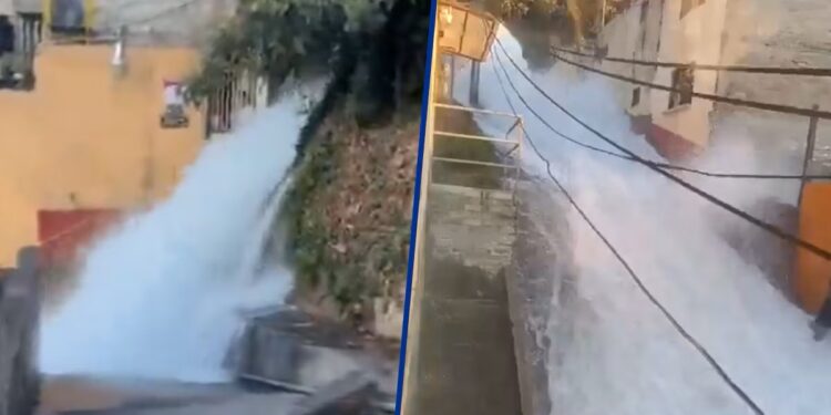 Cascada por megafuga en Álvaro Obregón, CDMX, afecta a 9 viviendas