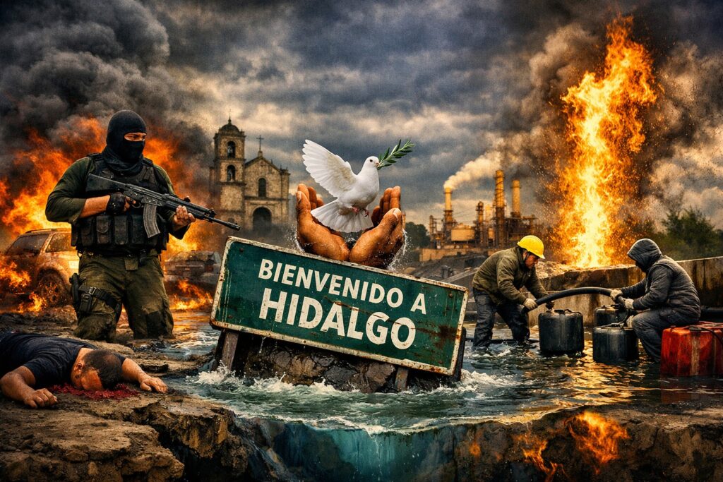 Hidalgo presume paz mientras se hunde por violencia y huachicol