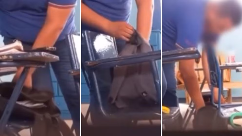 VIDEO exhibe a maestros robando pertenencias y dinero de las mochilas de sus alumnos