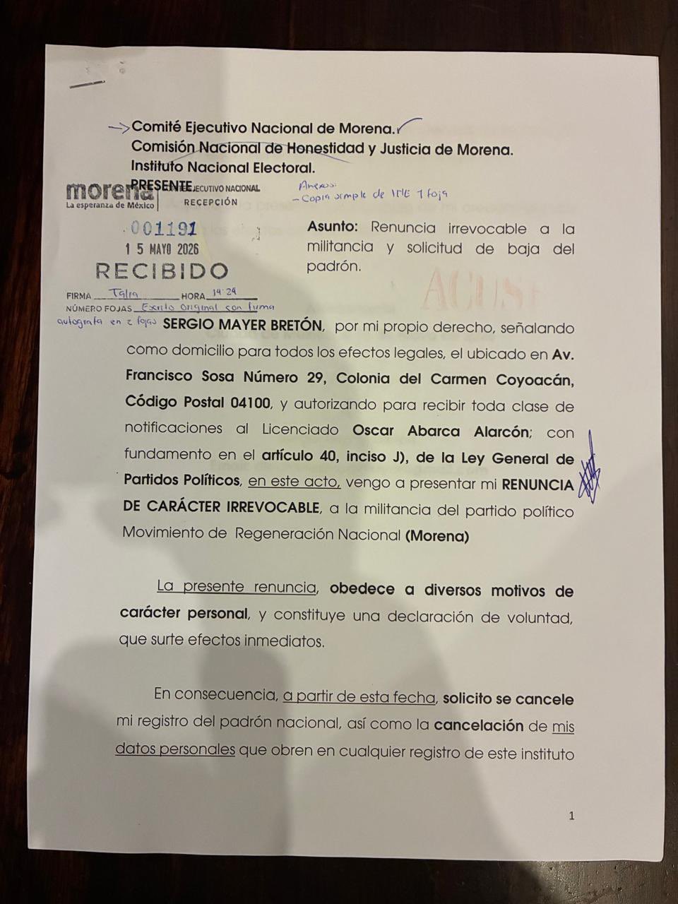 Sergio Mayer abandona Morena entre escándalos y fracturas internas