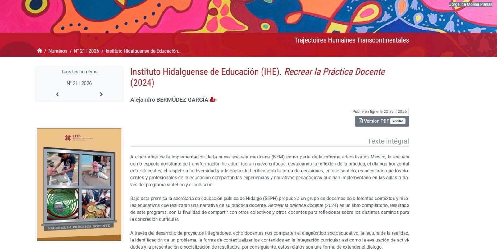 Experiencias pedagógicas de Hidalgo alcanzan difusión internacional