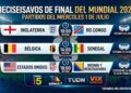 Dieciseisavos de Final: Horarios y dónde ver los partidos este 1 de julio