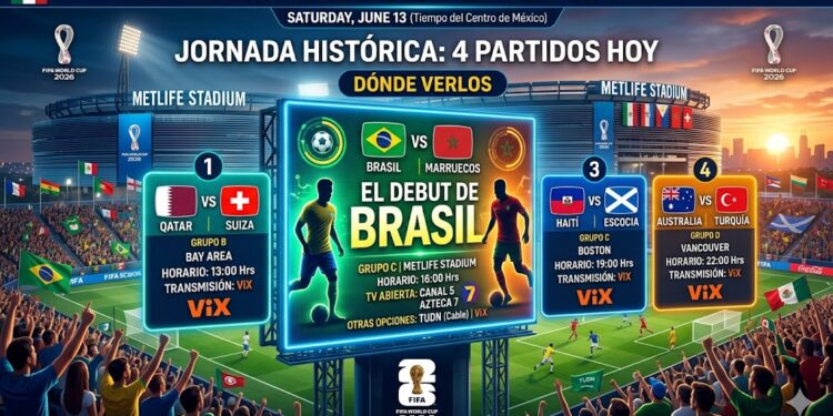 Mundial: estos son los partidos del 13 de junio, horarios y dónde verlos