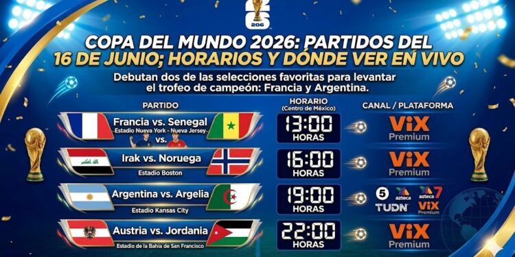 Mundial 2026: Mbappé y Messi entran en escena; así se juega la jornada del 16 de junio