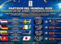 ¿A qué hora son los partidos del 20 de junio del Mundial 2026?