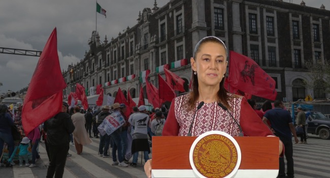 Sheinbaum niega apoyo a la CNTE, pero no logra apagar la controversia.