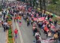 CNTE lleva protestas rumbo al Estadio Ciudad de México a días del Mundial