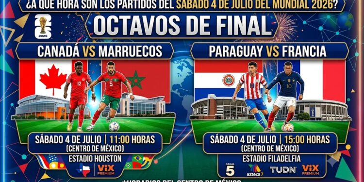 ¡Arrancan los Octavos de Final! Horarios y dónde ver los partidos del Mundial 2026 este sábado 4 de julio