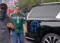 Acusan a Cuauhtémoc Blanco de embestir a manifestantes en Periférico Sur (VIDEO).
