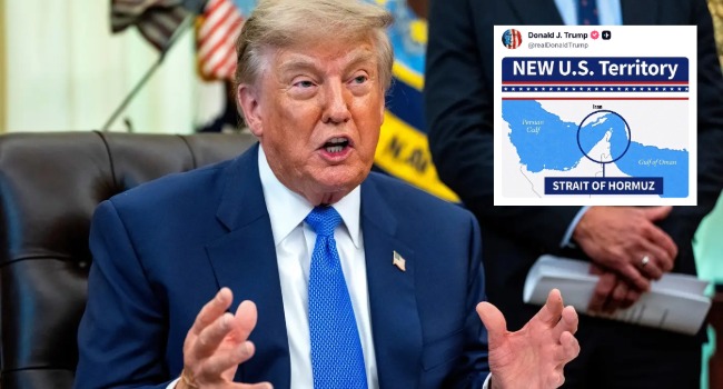Trump eleva la tensión y declara al estrecho de Ormuz como “territorio” de EU.