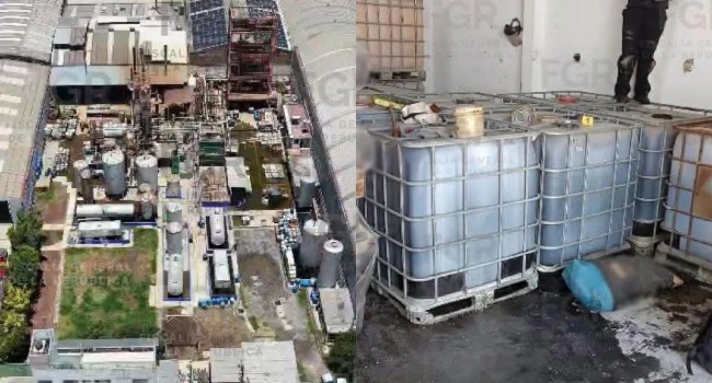 FGR desmantela cuatro centros de huachicol en San Luis Potosí, Hidalgo y Morelos.