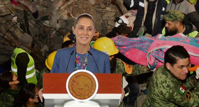 Sheinbaum: Colombia rechazó el ingreso de rescatistas tras el sismo.
