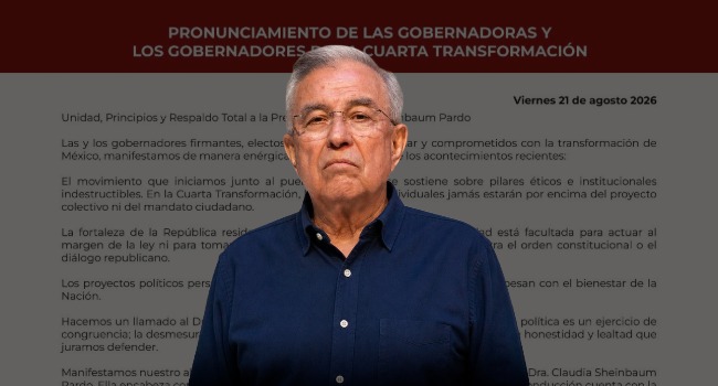 Rocha Moya, solo y acorralado: la 4T le retira el blindaje político.