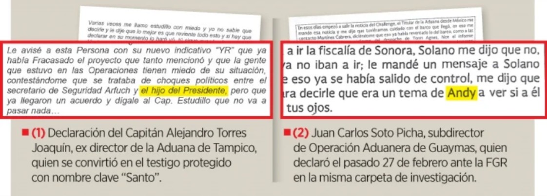 “Andy” aparece en dos testimonios de la FGR sobre presunto huachicol fiscal