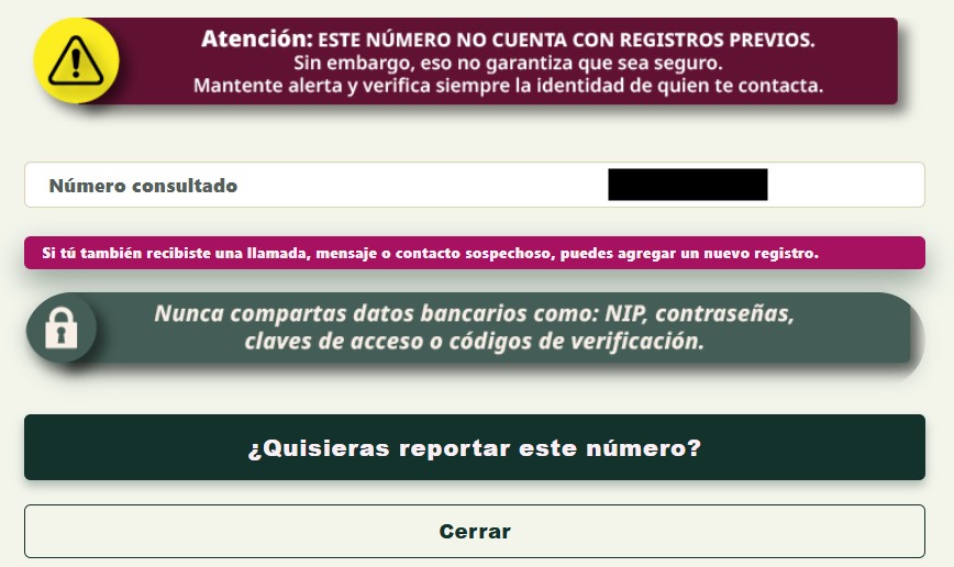 No entregues datos aunque digan llamar del banco
